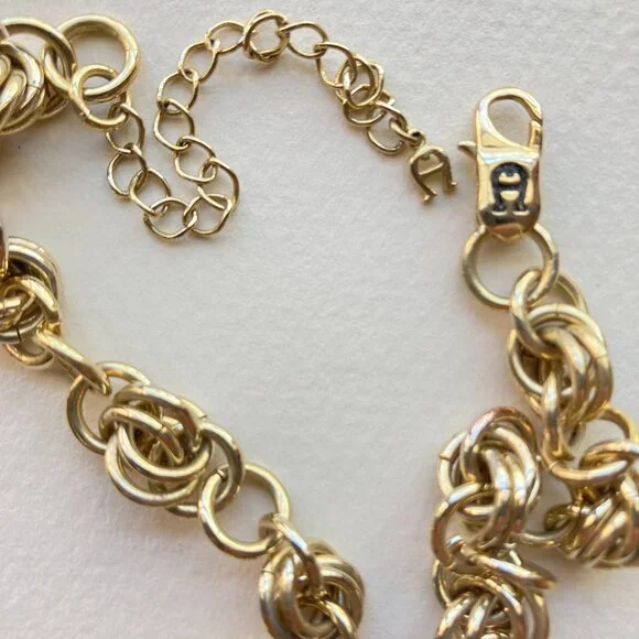 Vintage Etienne Aigner Chunky Gold-Tone Chain Necklace 24" - Picture 3 of 4